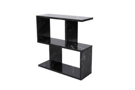 Hanah Home Mesa Auxiliar Life Negro Marble 60x60x20 cm Tablero Melamina Estante 27 cm